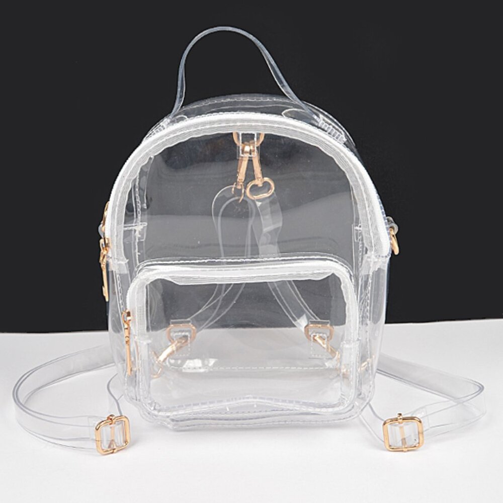 BNWT Brand New Transparent Small Stadium Backpack Convertible Stadium Bag